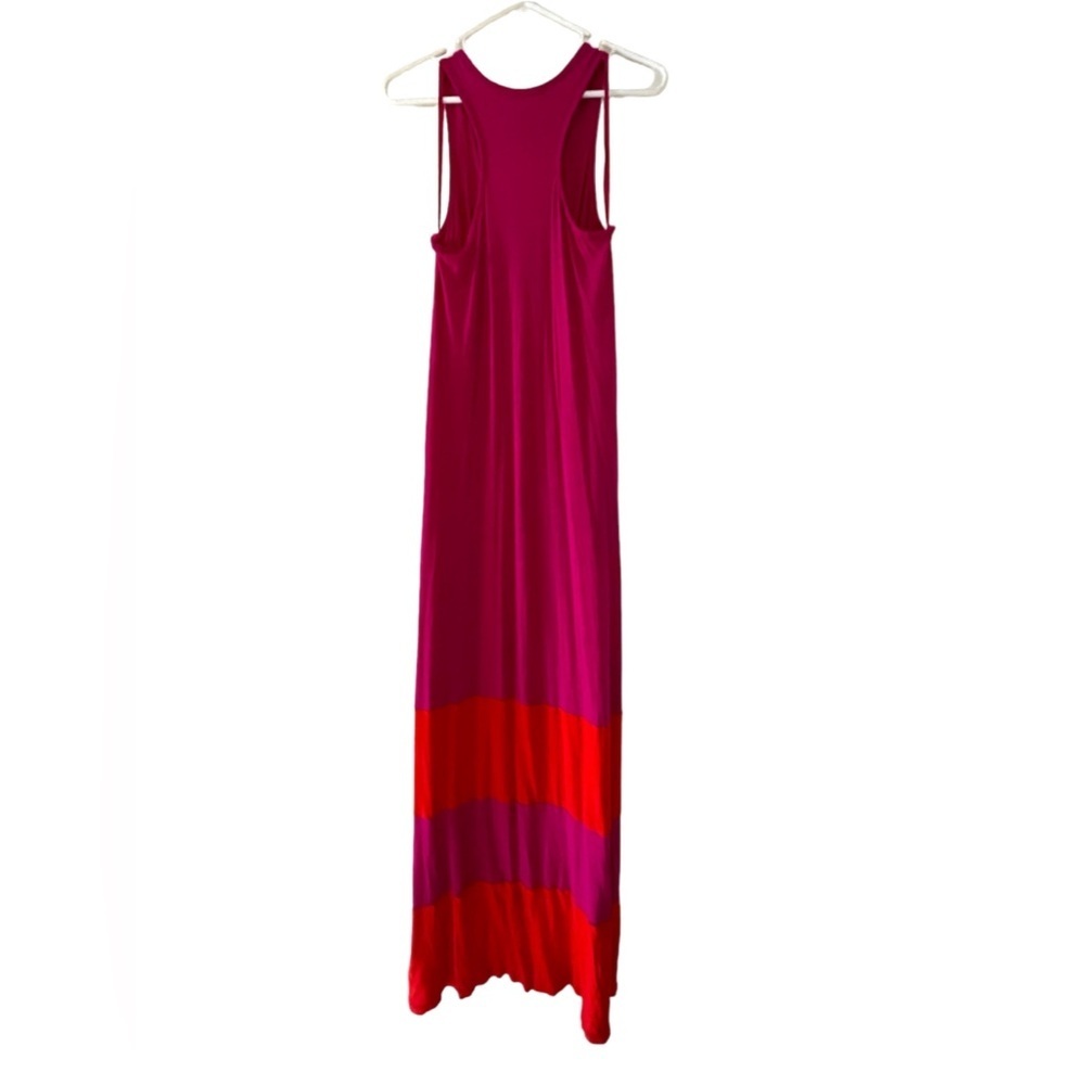 Mossimo Women's Fushia & Bright Orange Sleeveless Maxi Dress Size M - Picture 3 of 5